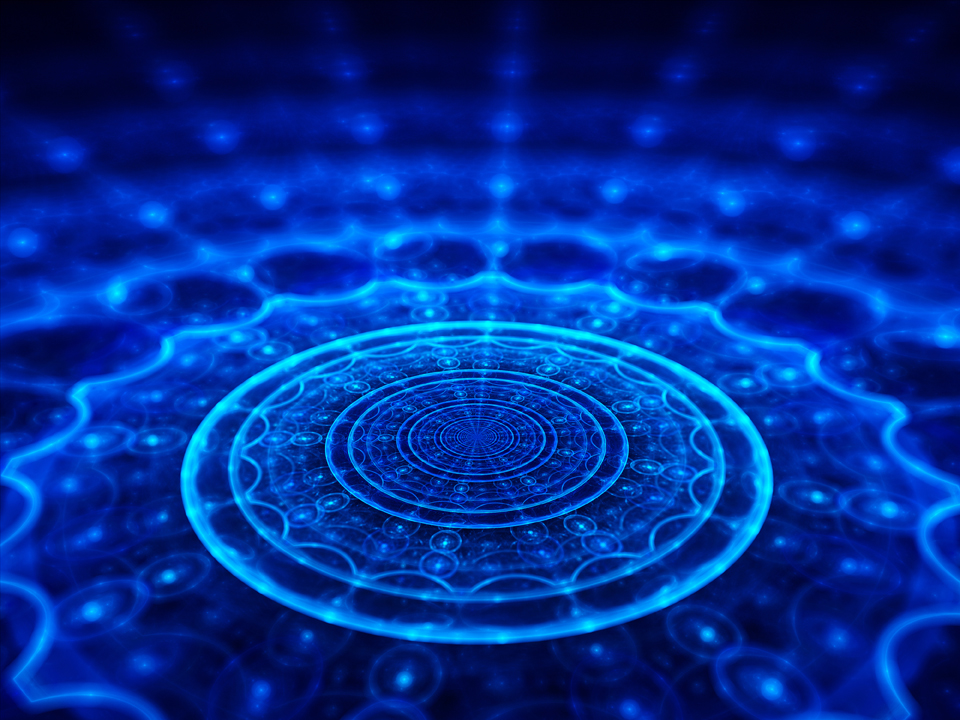 Magical ornament mandala in space